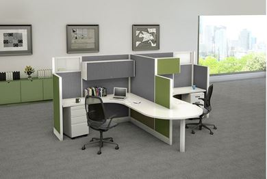 Picture of 6' x 6' Two Person Shared Desk Workstation