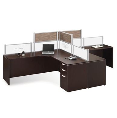 Picture of Two Person L Shape Desk Workstation