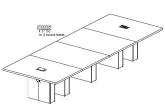 Picture of 14' Rectangular Conference Table with Power Modules