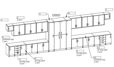 Picture of Locker Wall Storage Center Suite