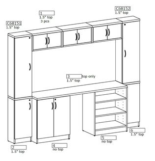 Picture of Storage Credenza Storage Center with Locker Cabinet