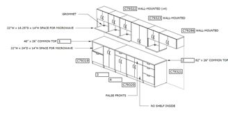 Picture of Lateral File Storage Center with Wall Mount Cabinets