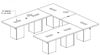 Picture of Modular 10' U Shape Square Conference Table