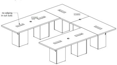 Picture of Modular 10' U Shape Square Conference Table