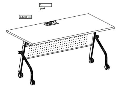 Picture of Pack of 10, 5' Training Table with Power Module