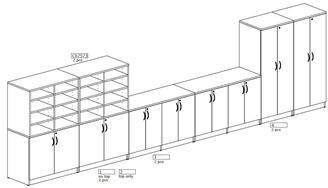 Picture of Storage Center with Locker Cabinets