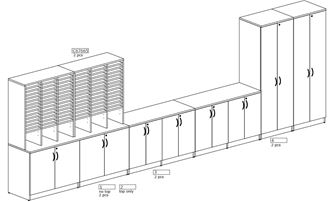 Picture of Storage Center with Locker Cabinets