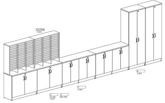 Picture of Storage Center with Locker Cabinets