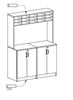 Picture of Storage Buffet with Overhead Organizer Hutch
