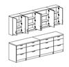 Picture of Lateral File Storage Center with Wall Mount Cabinets