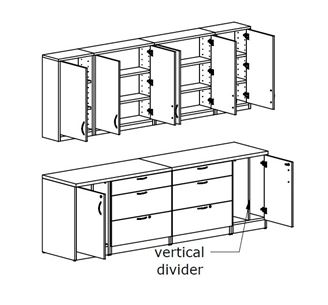 Picture of Lateral File Storage Center with Wall Mount Cabinets