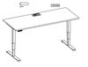 Picture of Pack of 20, Powered Height Adjustable Table with Power Module
