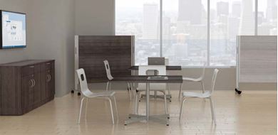 Picture of Cafe Table Set with Mobile Dividers