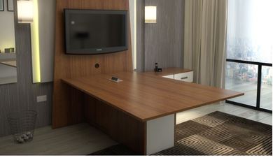 Picture of 7' Conference Table with Wall Panel