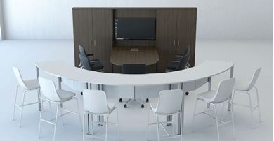 Picture of Modular Bar Height Tables with Meeting Conference Table