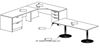 Picture of L Shape Desk Station with 7' Conference Table
