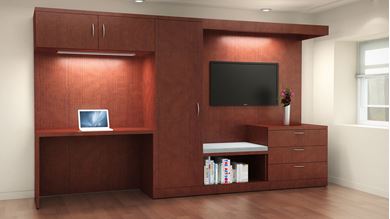 Picture of Healthcare, Wall Panel Wardrobe Storage with Work Area