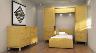 Picture of Healthcare, Dormitory Bed with Wardrobe and Dresser Storage
