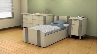 Picture of Healthcare, Dormitory Bed with Dresser and Beside Table