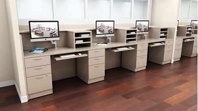 Picture of Four Person Training Computer Workstation