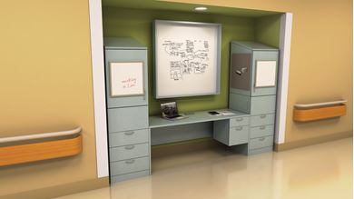 Picture of Healthcare, Storage Towers with Desk Station