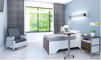 Picture of Healthcare, Dormitory Bed with Bedside Table and Recliner