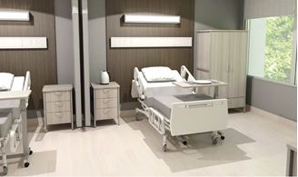 Picture of Healthcare, Dormitory Wardrobe with Bedside Table
