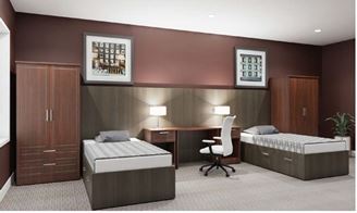 Picture of Healthcare, Dormitory Bed with Wardrobe and Work Table