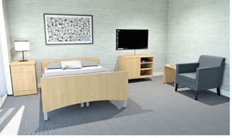 Picture of Healthcare, Dormitory Bed with Bedside Table