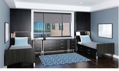 Picture of Healthcare, Dormitory Beds with Wardrobe and Dresser Storage