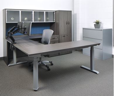 Picture of Powered Height Adjustable U Shape Desk Station