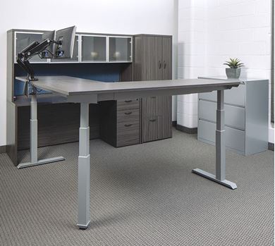 Picture of Powered Height Adjustable U Shape Desk Station