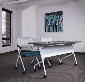 Picture of 5' Flip Nesting Training Table with Nesting Chairs