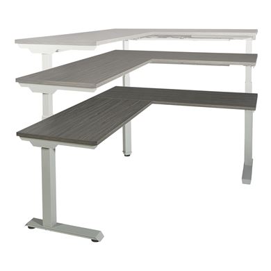 Picture of Pack of 3, L Shape Powered Height Adjustable Table