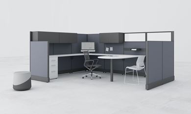 Picture of 9' x 12' Private Office Powered Cubicle Workstation