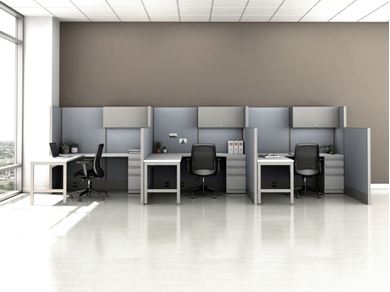 Picture of Cluster of Three Person L Shape Workstation