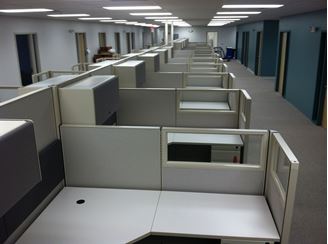 Picture of 20 Seats Clustered, 6' Powered Cubicle Workstation
