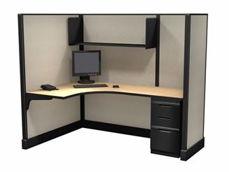 Picture of 6' x 4' Powered Cubicle Workstation