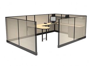 Picture of 8' x 12' Powered U Shape Cube Workstation