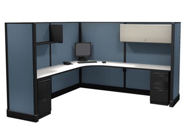 Picture of 8' x 8' Powered L Shape Cubicle Workstation