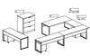 Picture of Modular O Leg Desk Set with Lateral Filing
