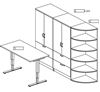 Picture of Powered Height Adjustable Table with Lateral Storage