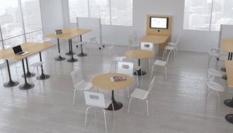 Picture of Standing Height Training Tables Room Setting