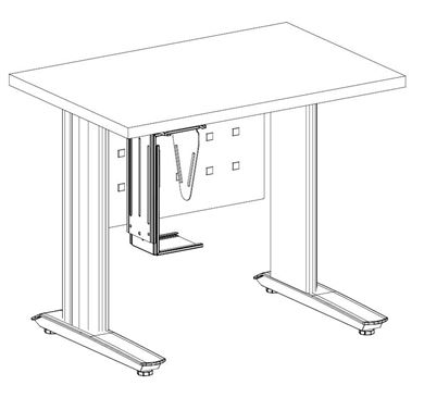 Picture of Pack of 10, Compact 42"W Training Table with CPU Holder