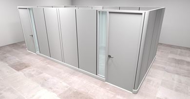 Picture of Pack of 2 Person, Private Office Powered Cubicle