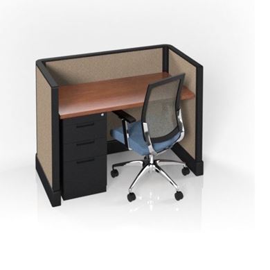 Picture of Pack of 5, 48"W Computer Cubicle Workstation