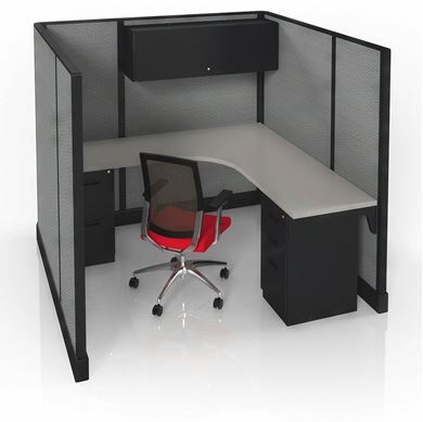 Picture of Corner Curve, 6' Powered L Shape Cubicle Workstation