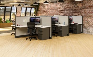 Picture of Cluster of 6 Person, L Shape Cubicle Workstation