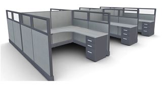 Picture of Cluster of 6 Person, L Shape Cubicle Workstation