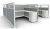 Picture of Cluster of 4 Person, 6' L Shape Cube Workstation